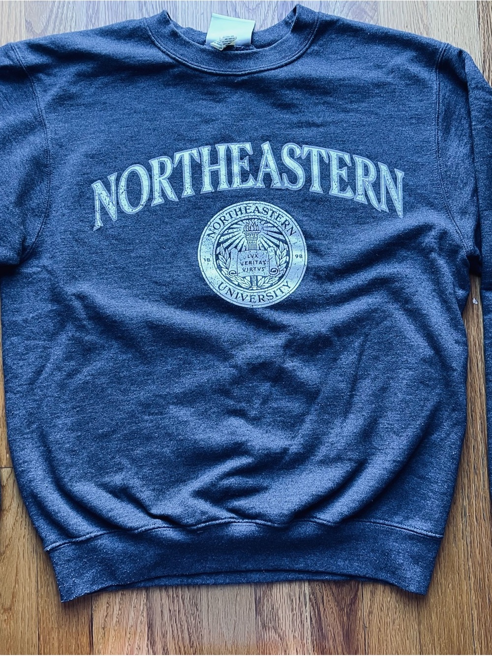 Champion charcoal gray Northeastern Crewneck Sweatshirt size S